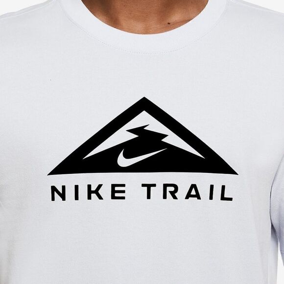 Nike Trail Dri-Fit Men's Running Shirt Short Sleeve White Black ACG Small S New - Picture 4 of 9